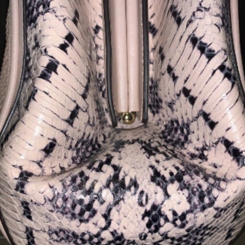 Coach Coach Blush Pink Python Embossed Leather Madison Pinnacle Carrie Tote - Picture 10 of 13